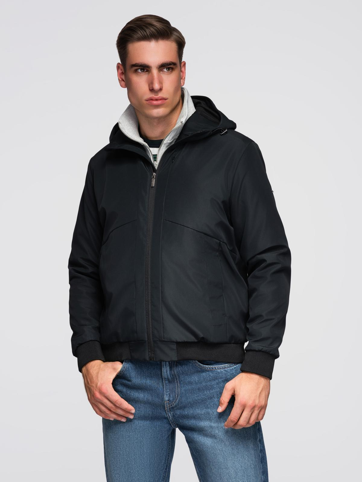 Ombre Men&#039;s lightweight jacket with mesh lining and hood