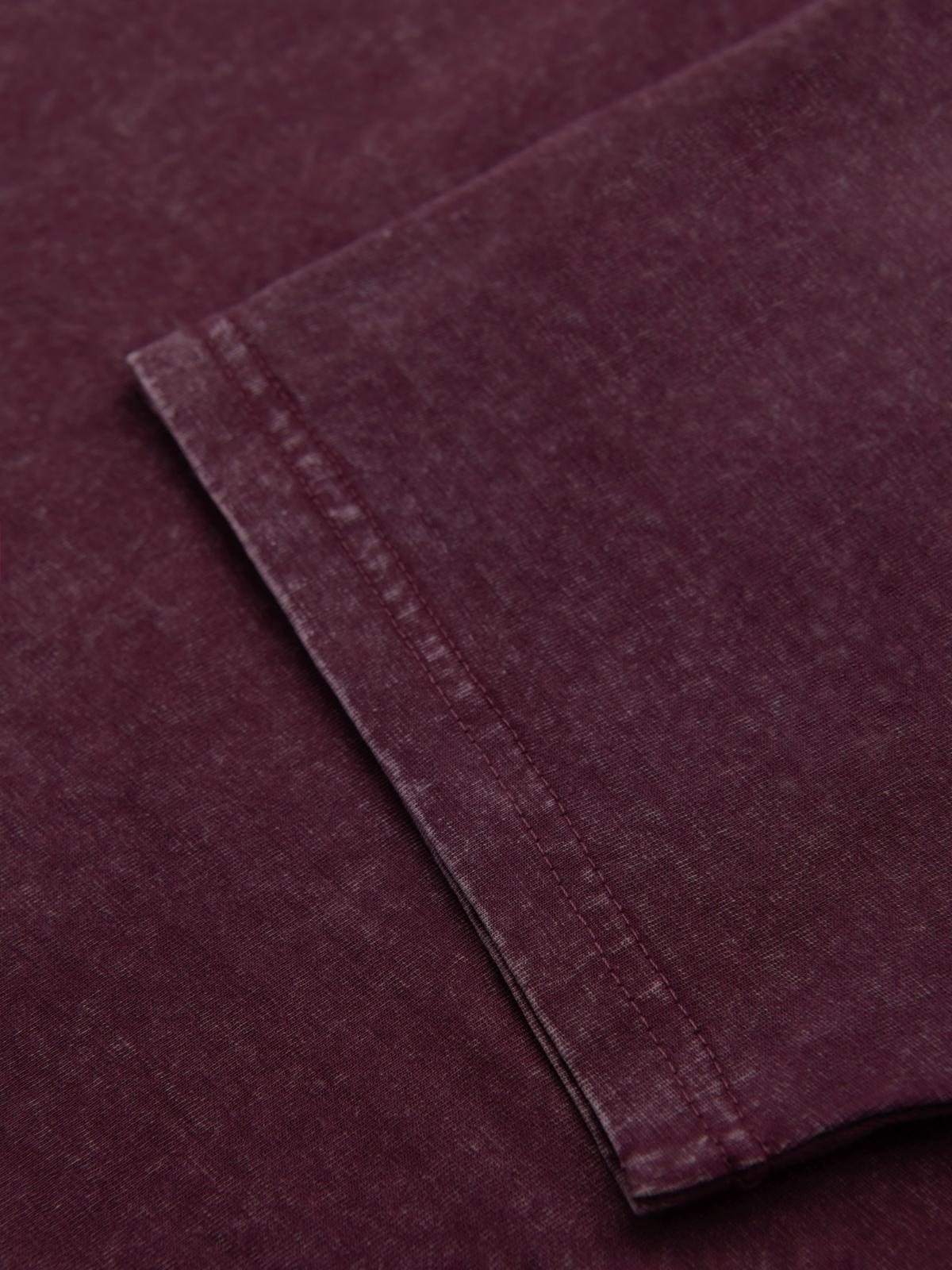 Ombre Men's T-shirt with wash effect - burgundy