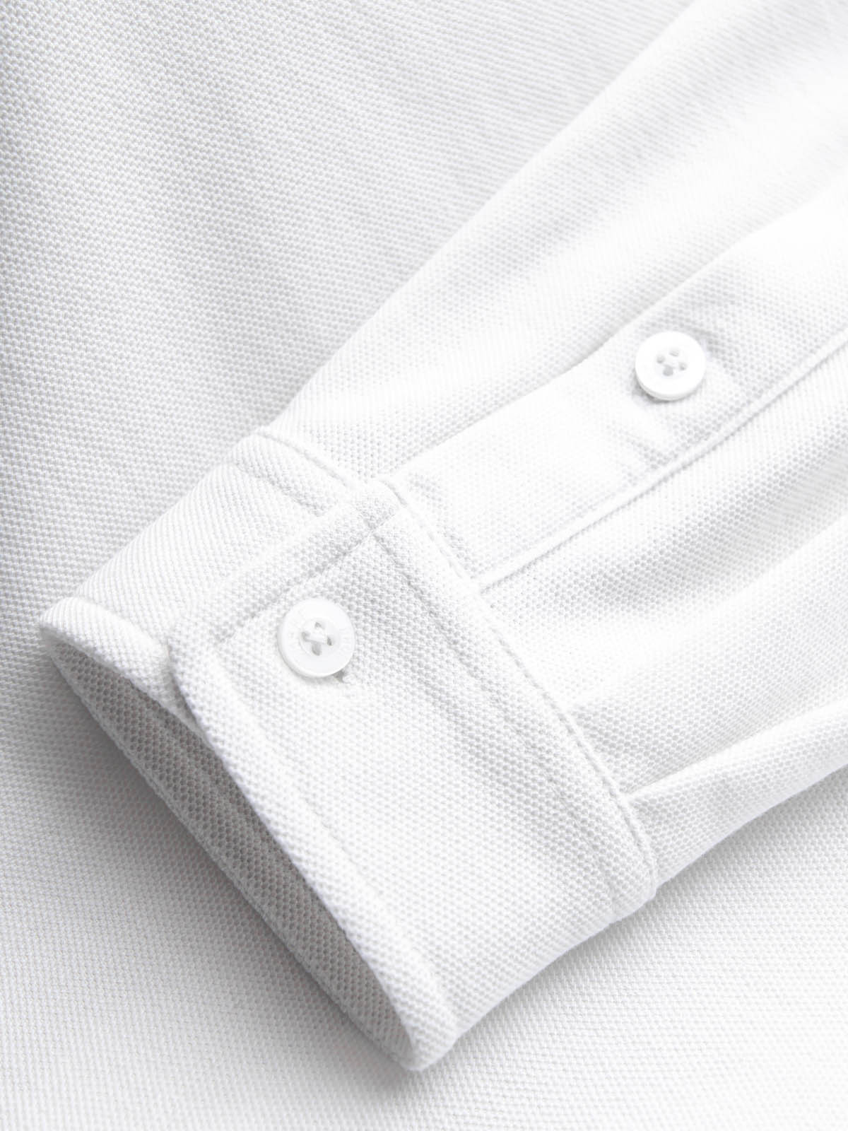 Ombre Men's knitted SLIM FIT long sleeve shirt - white
