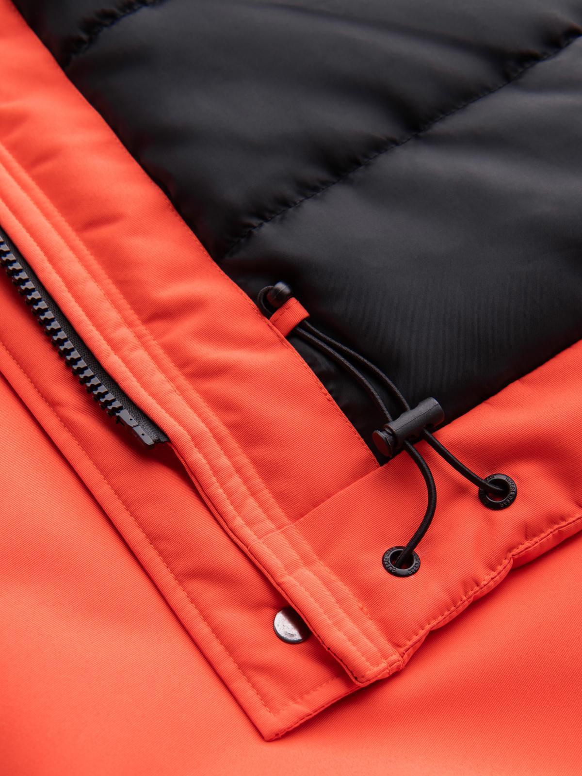 Ombre Men&#039;s long insulated jacket with reflective elements - orange