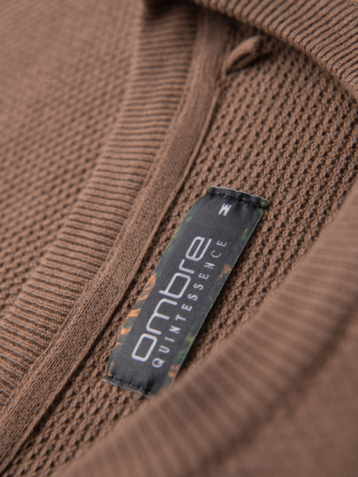 Ombre Men's fine-textured knit shirt - light brown