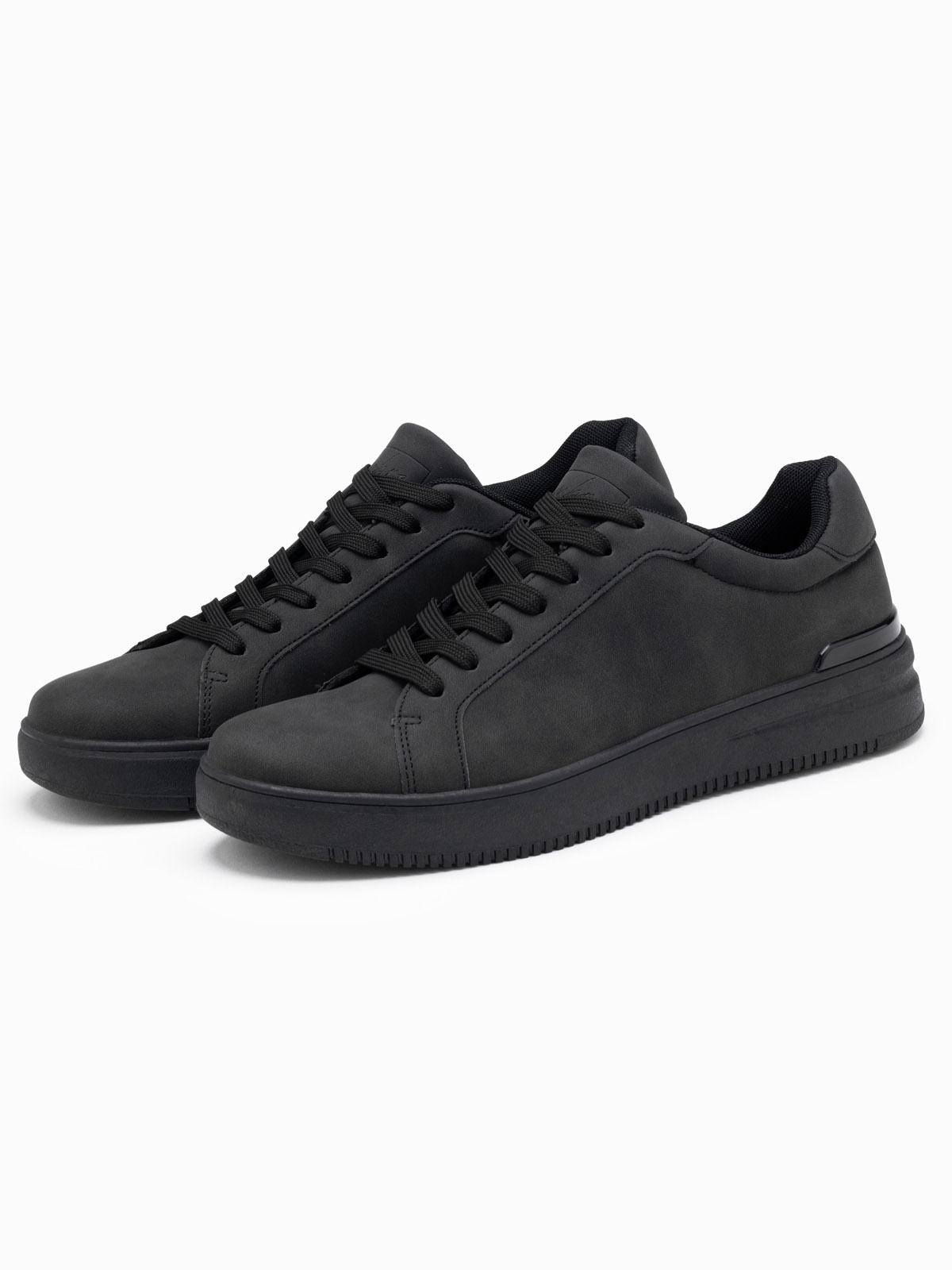 Ombre Casual uniform men&#039;s eco nubuck shoes - black