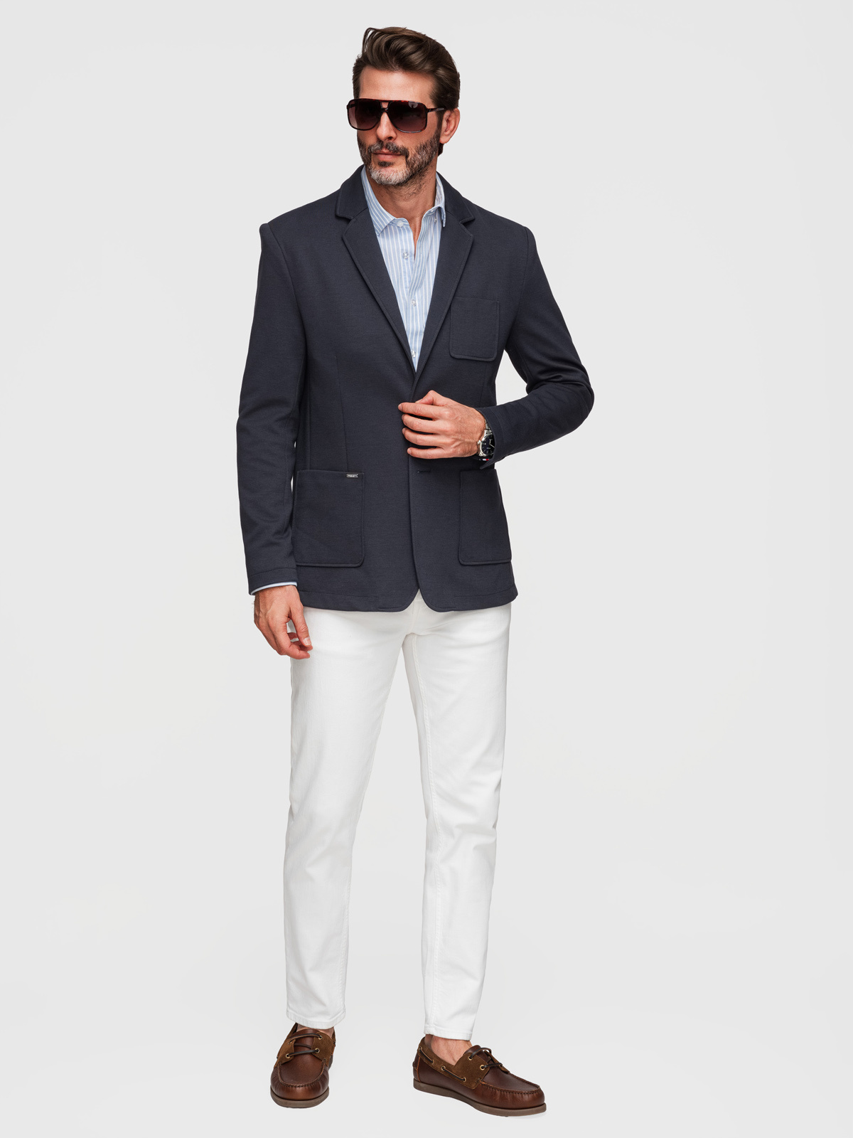 Pánske slim fit sako s jemnou textúrou