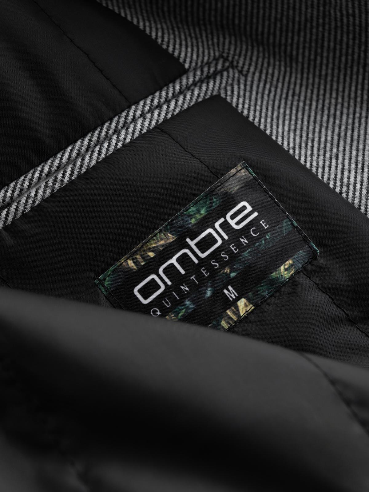 Ombre Patterned single-breasted men&#039;s coat with pockets - grey