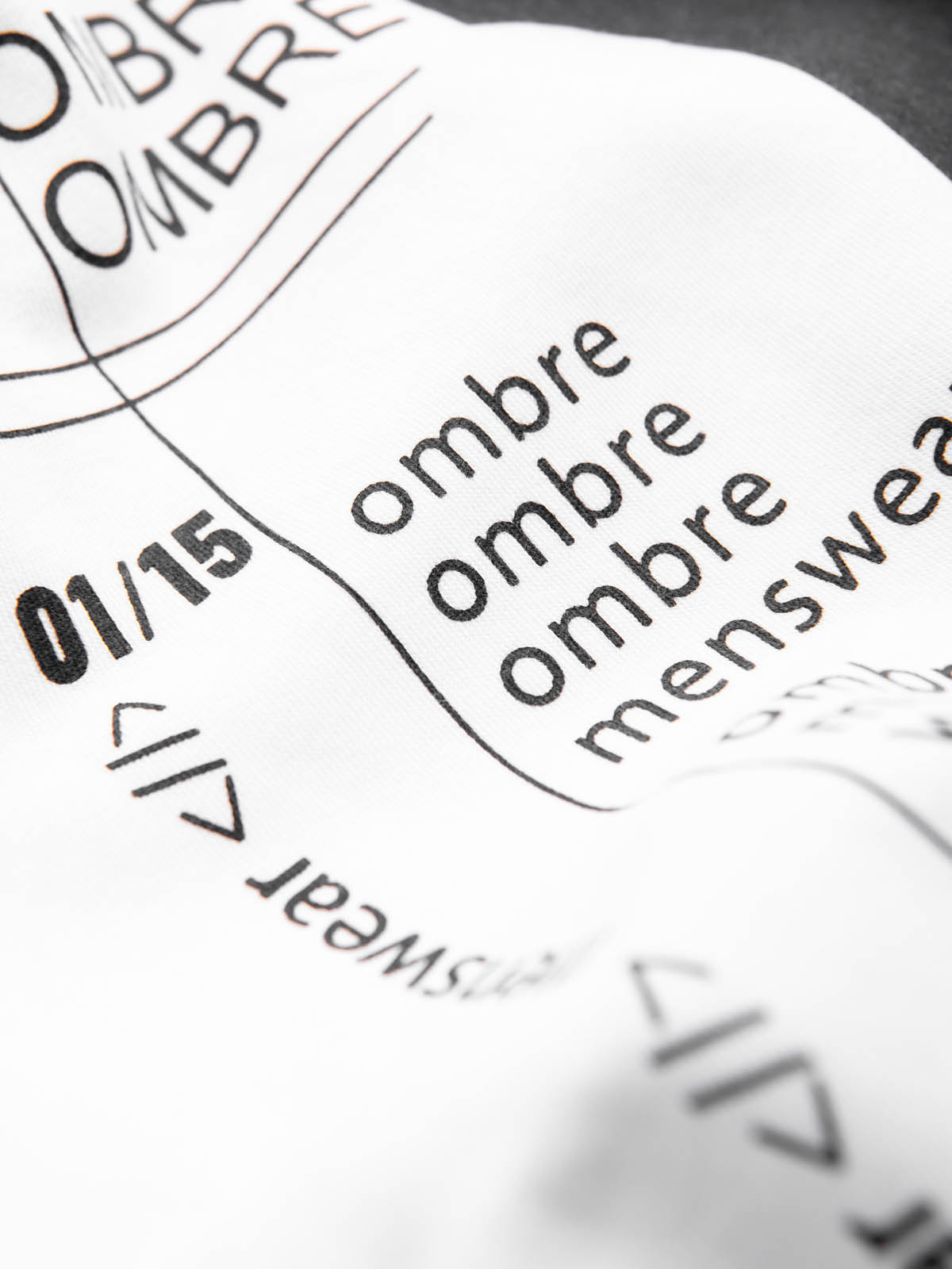 Ombre Men&#039;s printed HOODIE sweatshirt - white