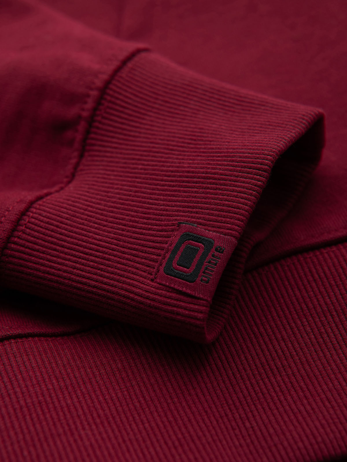 Ombre pánska mikina s kapucňou na zips - červená