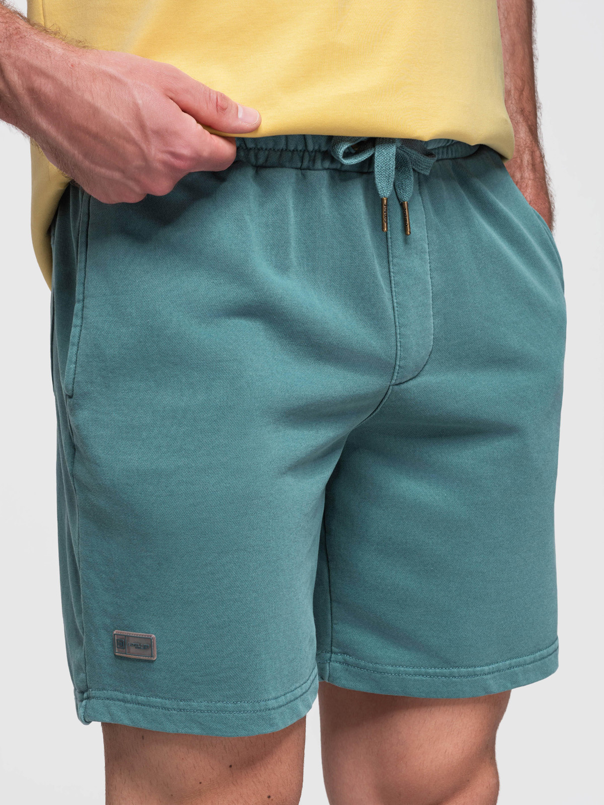 Ombre Men's RELAXED FIT athleisure style short sweat shorts - turquoise