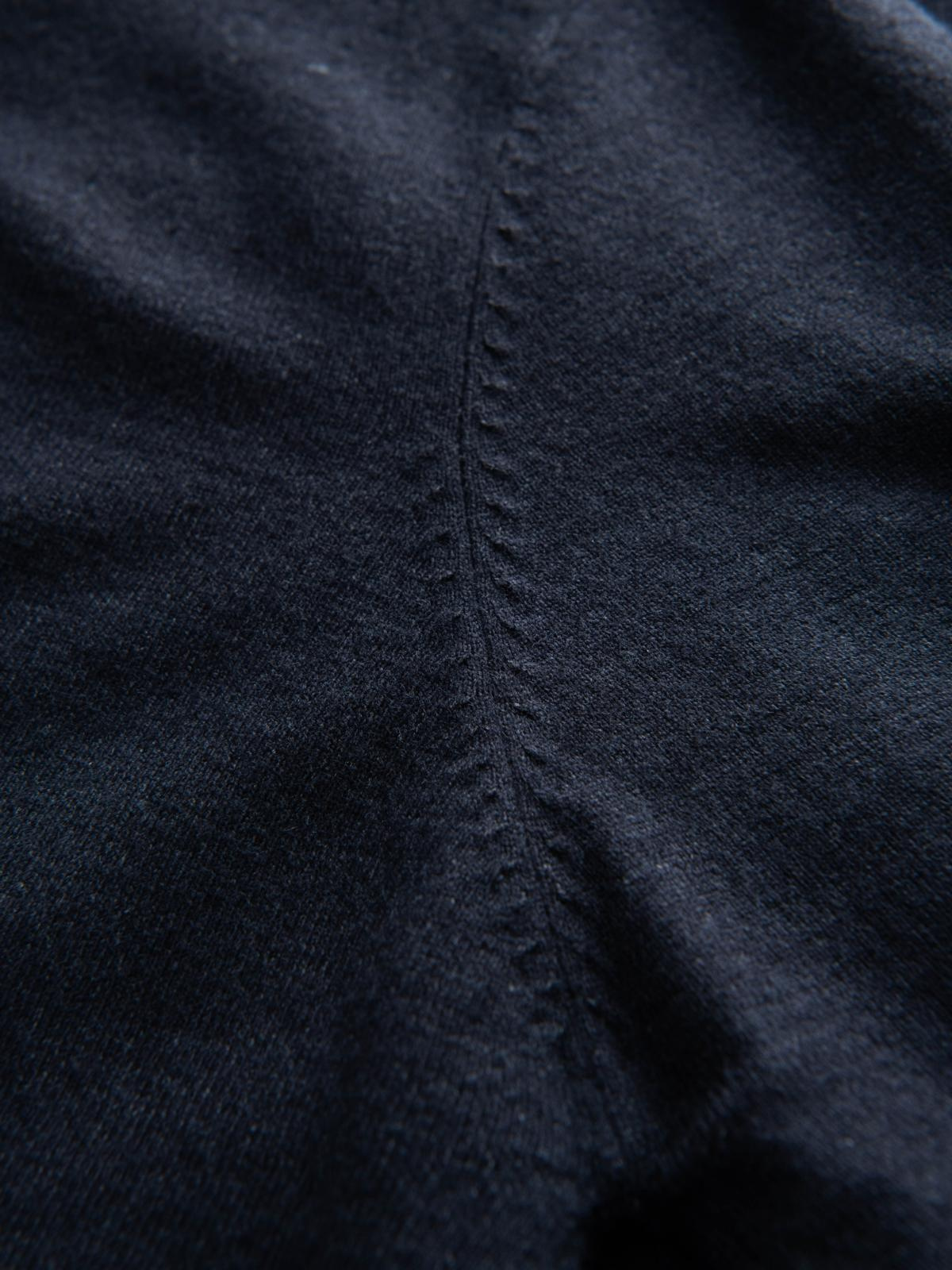 Ombre Men's knitted half turtleneck with viscose - navy blue