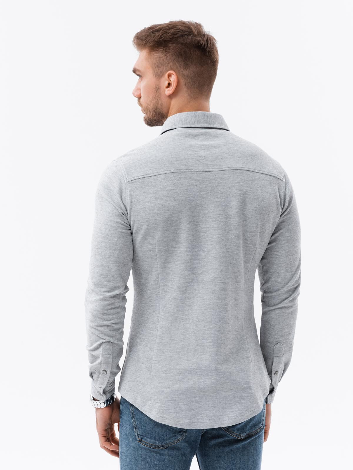 Ombre Men's long sleeve knit shirt