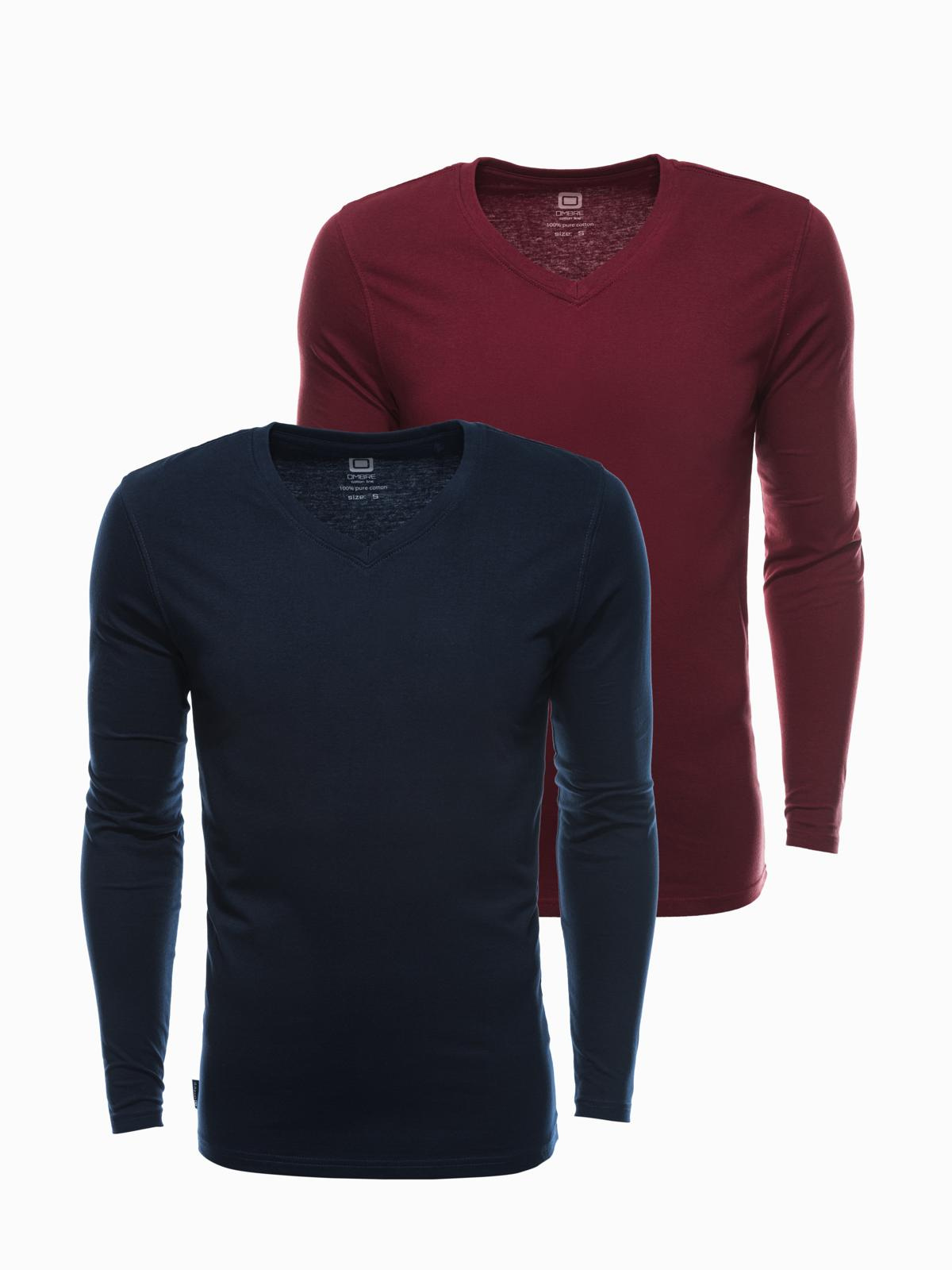 Ombre Men's V-NECK longsleeve set - mix 2