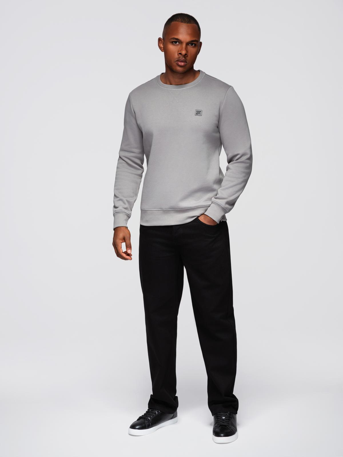 Ombre Men's classic round neck sweatshirt - grey
