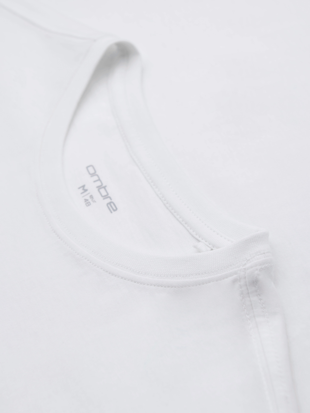 Ombre Men's T-shirt with embroidery on chest - white
