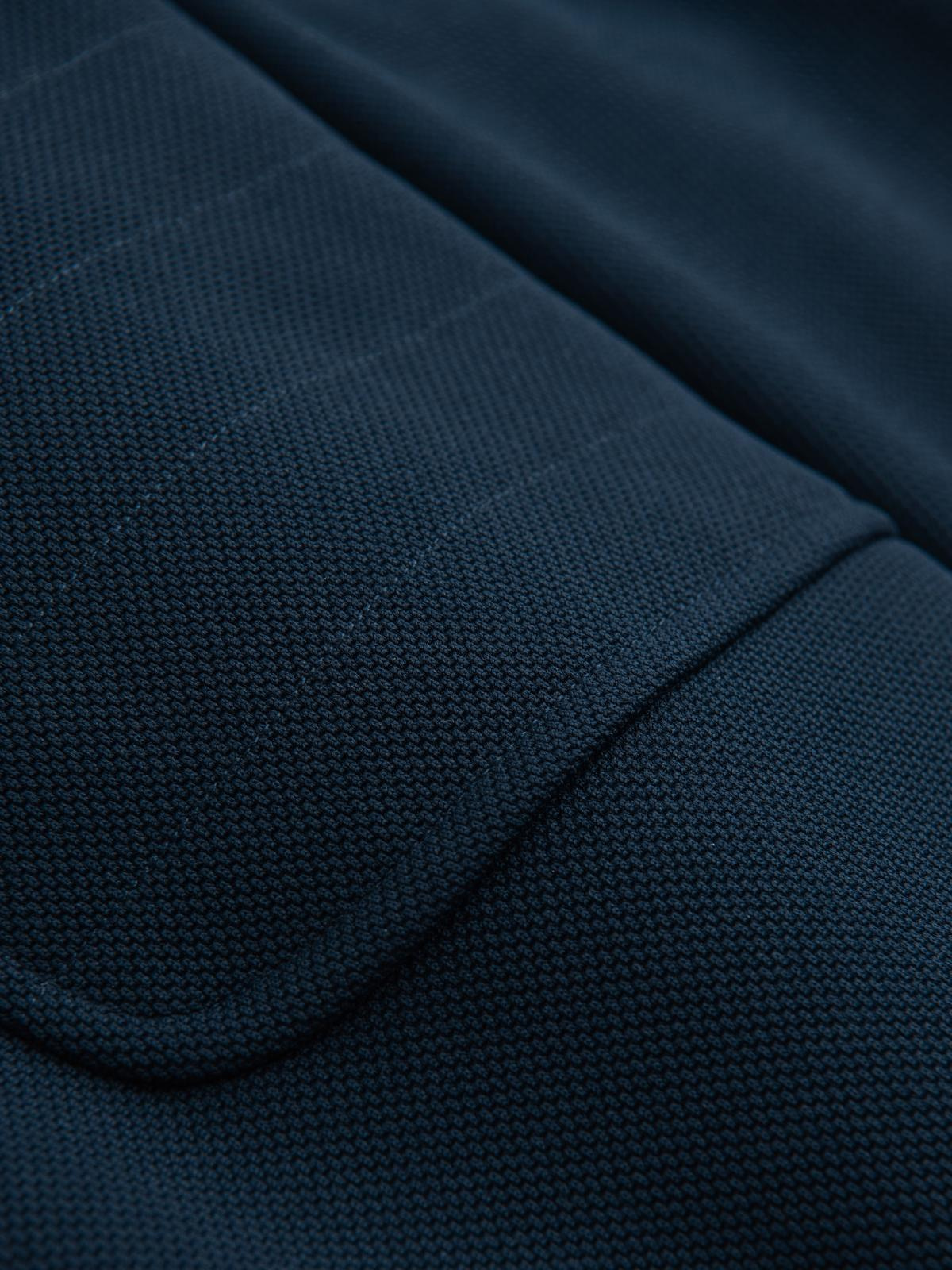 Ombre Men&#039;s biker jacket with collar and pockets - navy blue