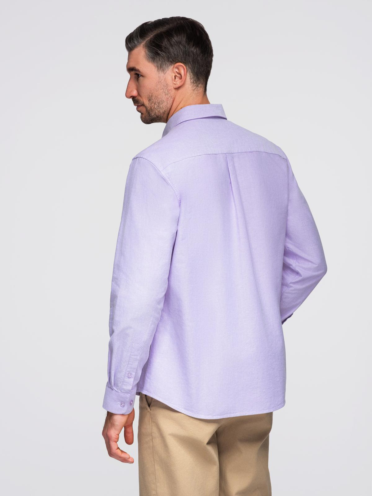 Ombre Men&#039;s cotton pastel oxford shirt - lavender