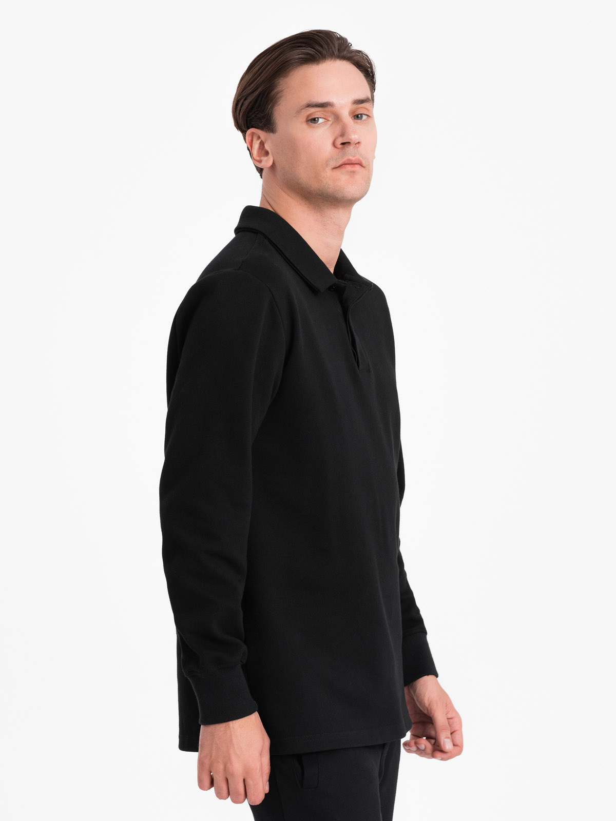 Ombre Men&#039;s tracksuit set sweatshirt with polo collar + pants