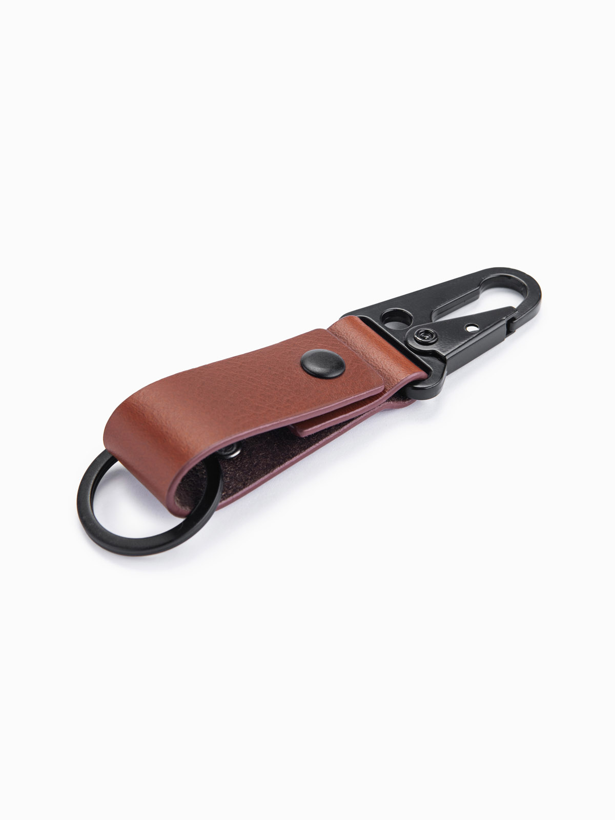 Ombre Men's key ring with snap hook - black