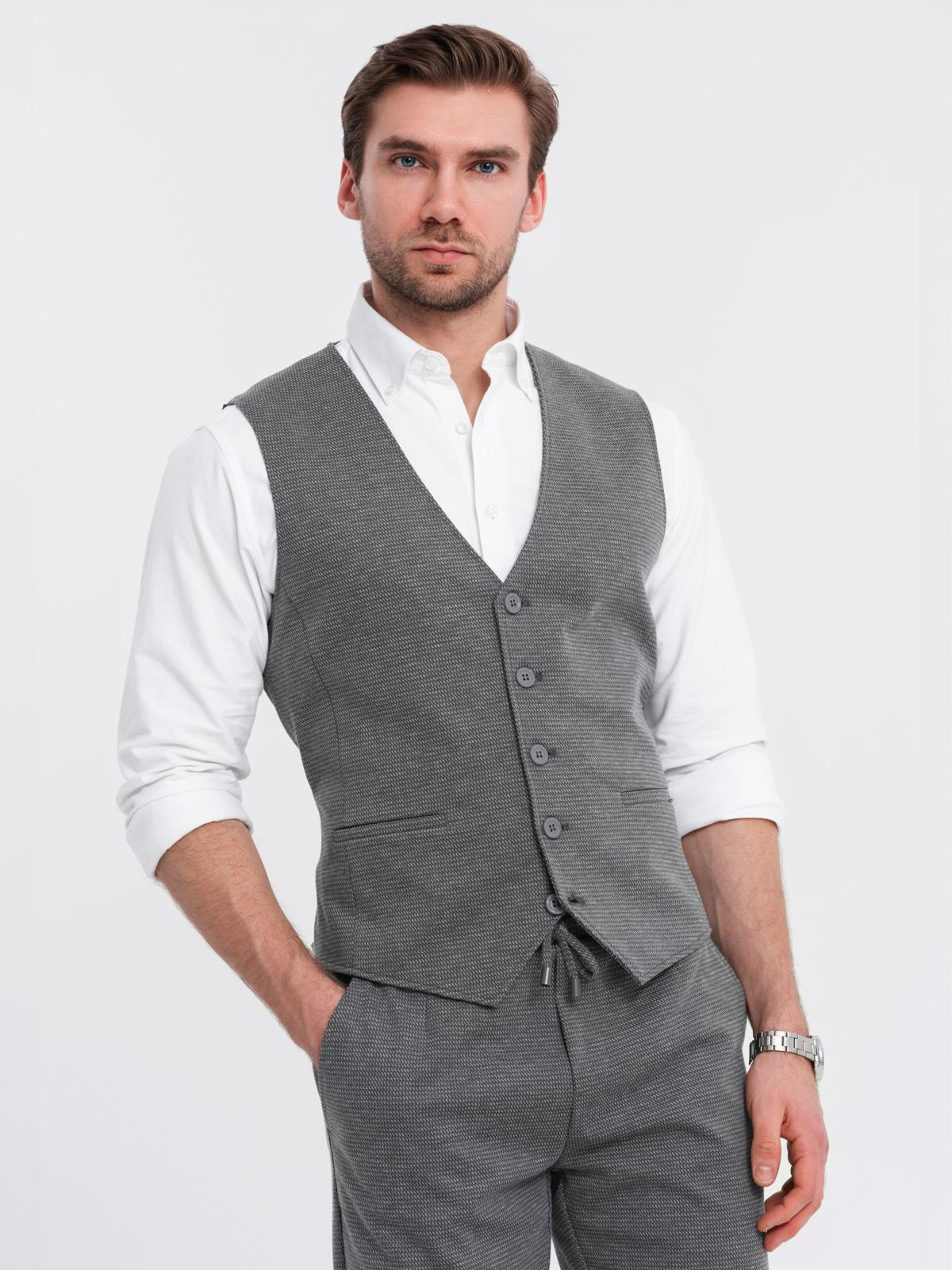 Ombre Elegant men's set suit vest + shorts