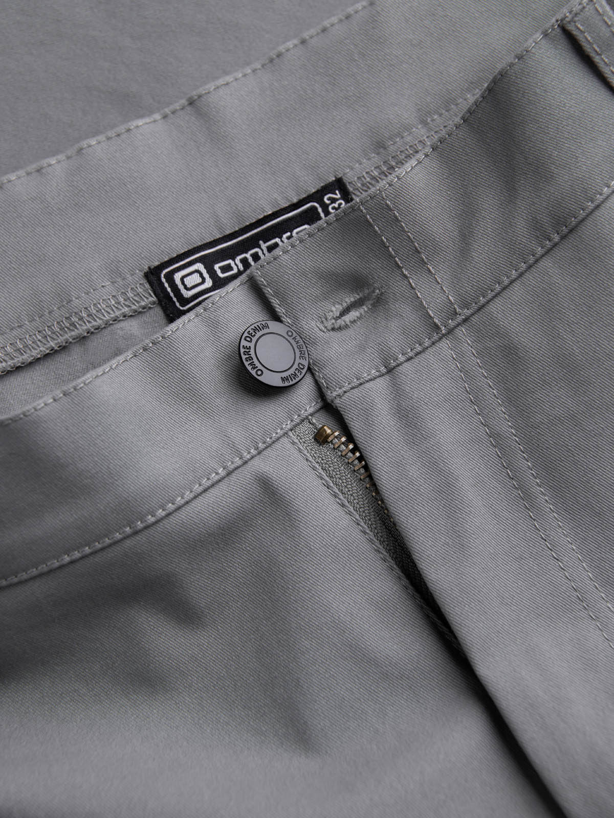 Ombre Men&#039;s pants with cargo pockets and leg hem - grey