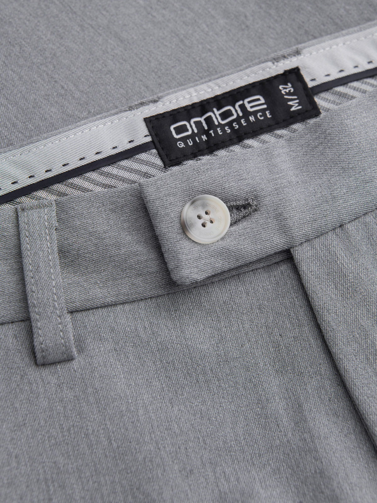 Ombre Elegant men's SLIM FIT chino pants - light grey