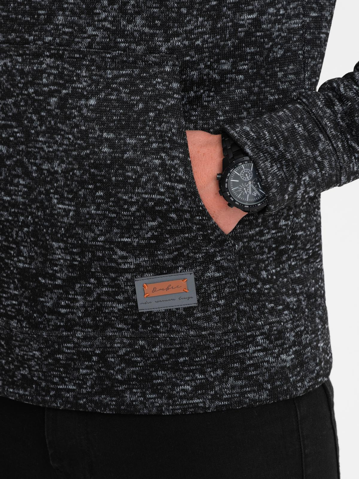 Ombre Men's non-stretch kangaroo hooded sweatshirt