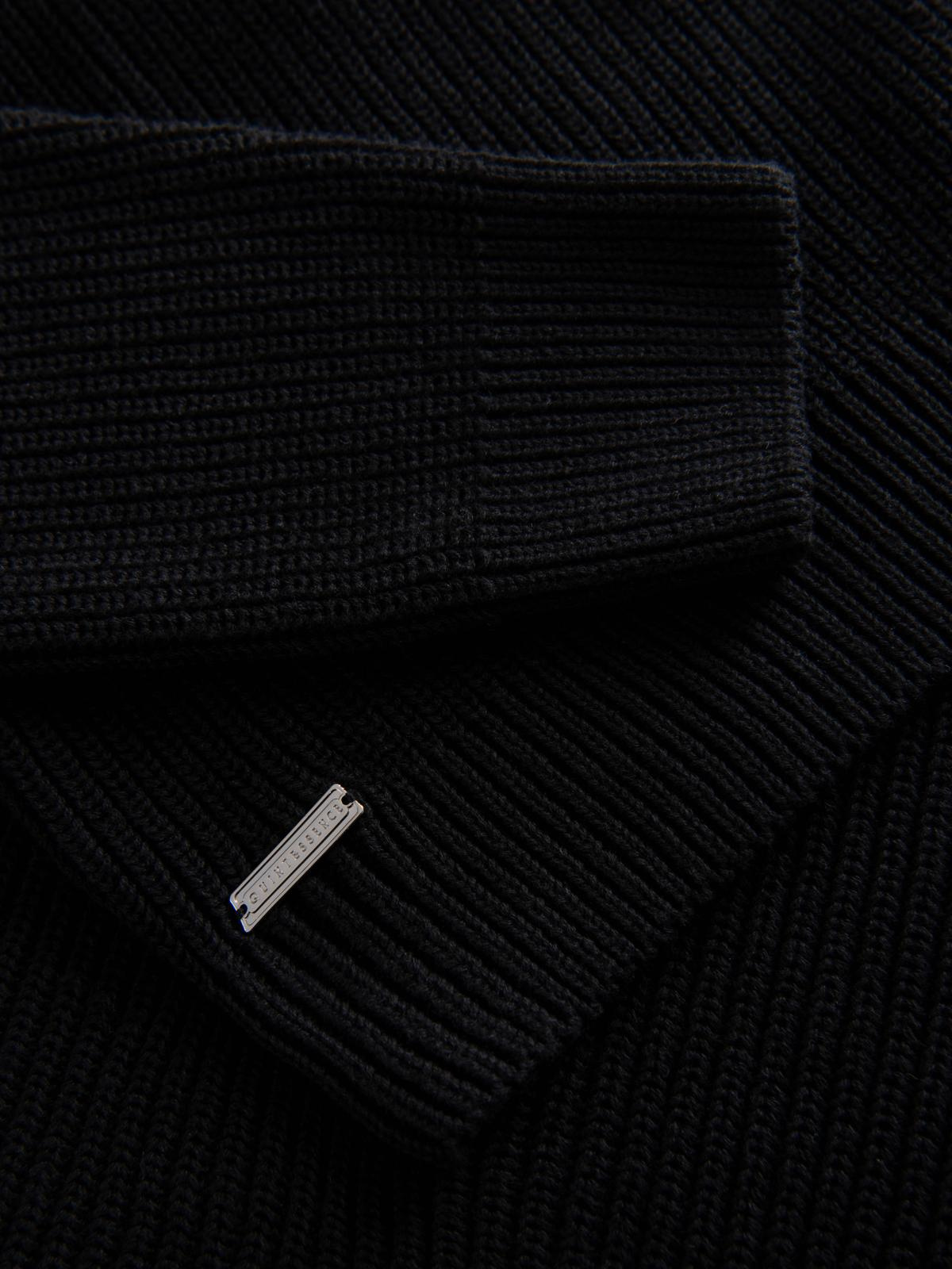 Ombre Men's classic cotton turtleneck sweater - black