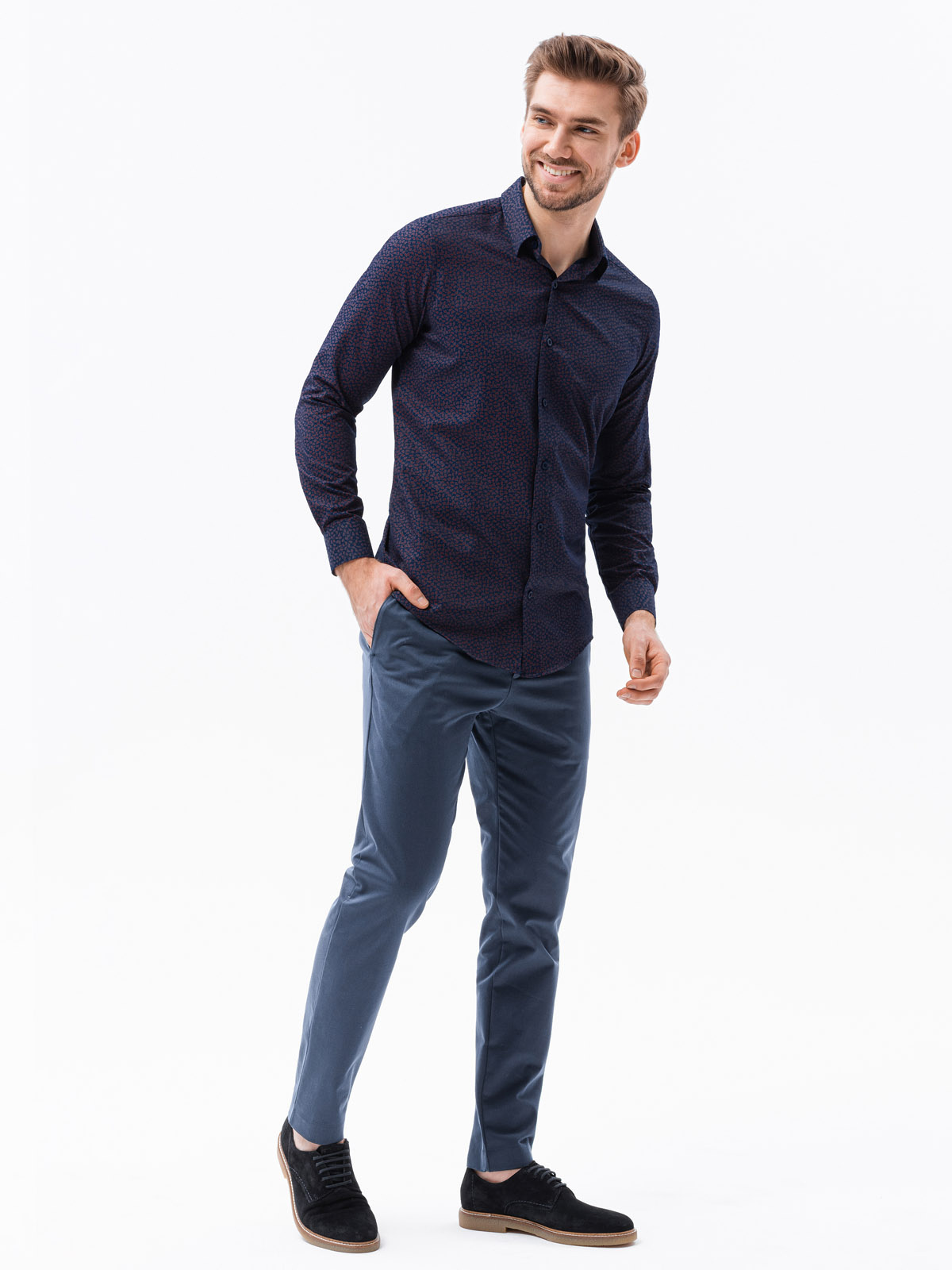 Ombre Men's shirt with long sleeves