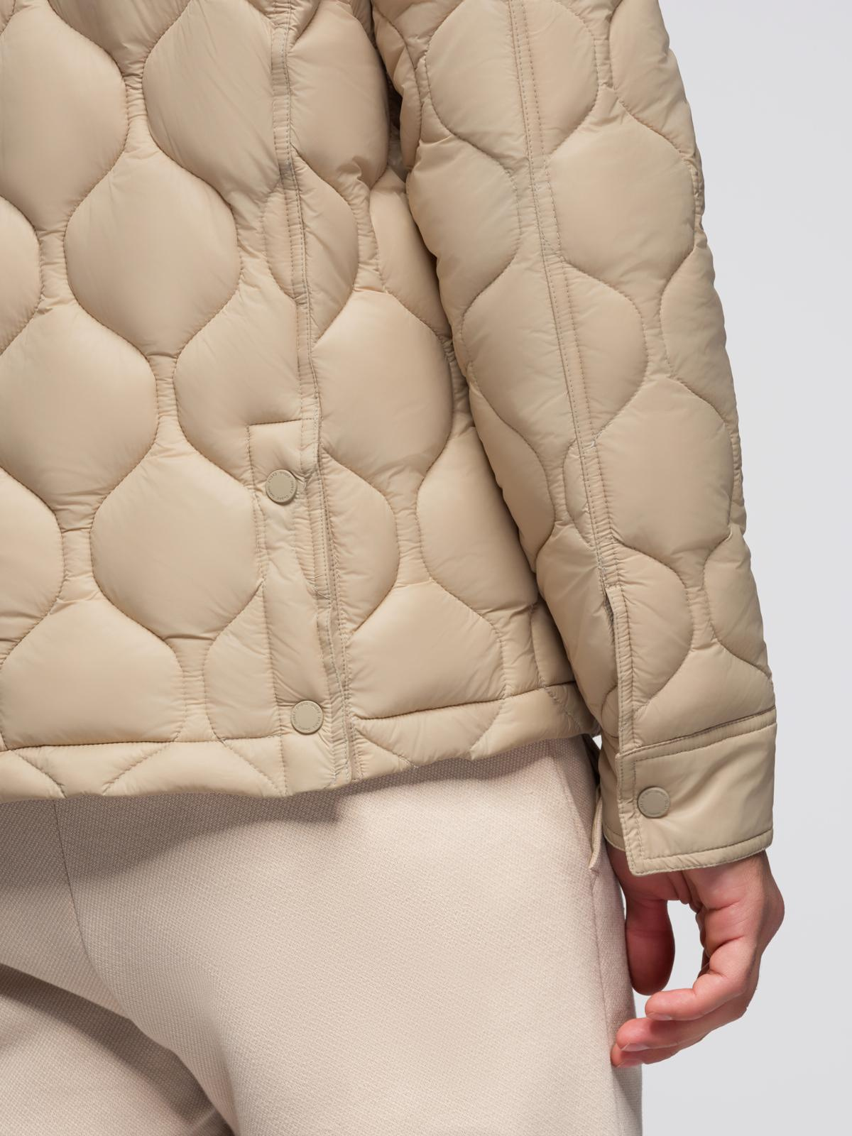 Ombre Men&#039;s quilted jacket in shirt cut - beige