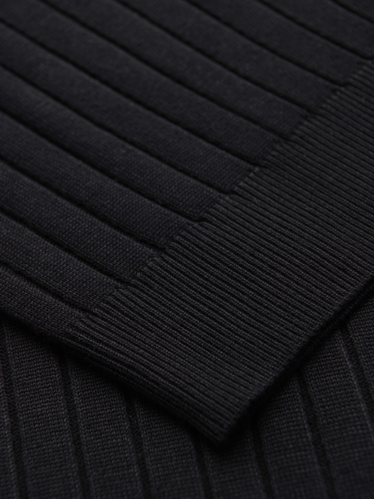 Ombre pánske SLIM FIT pruhované polo tričko - čierne