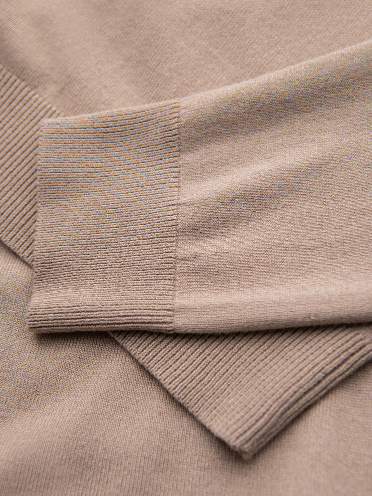 Ombre Men&#039;s knitted fitted turtleneck with viscose - beige