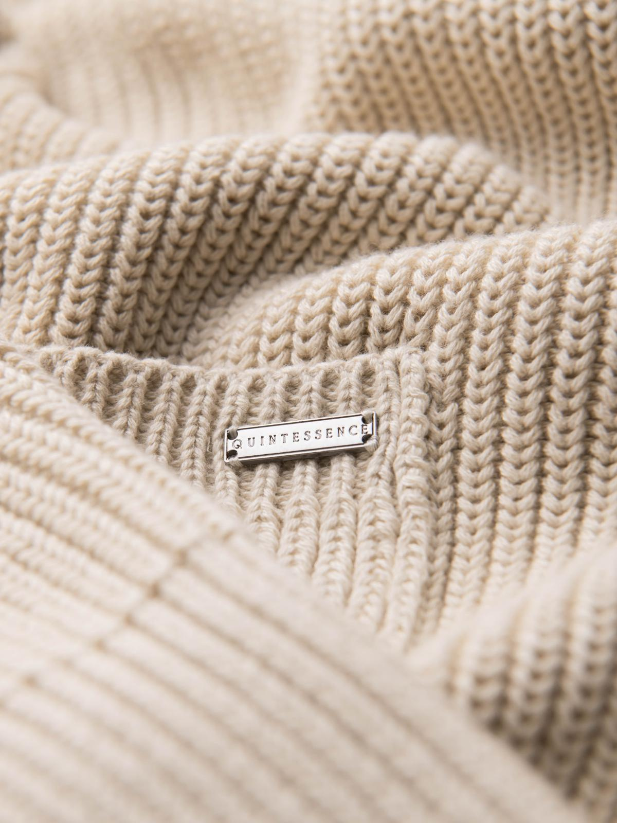 Ombre Men's cotton cardigan sweater with shawl collar - beige