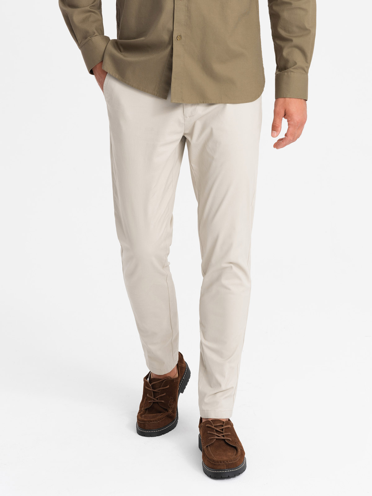 Ombre Men's REGULAR FIT Uniform Chino Pants - Beige