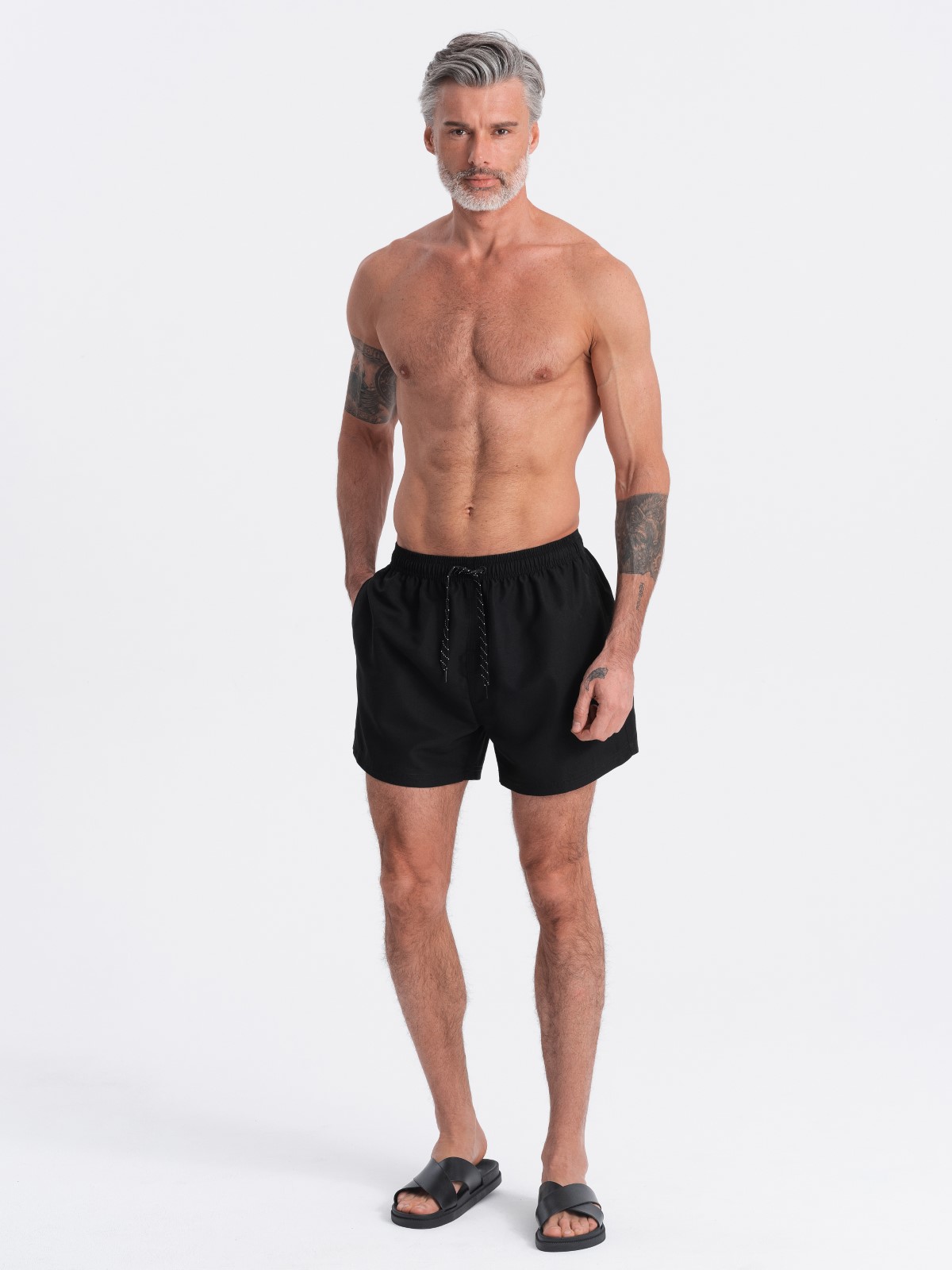Levně Ombre Men's swim shorts - black