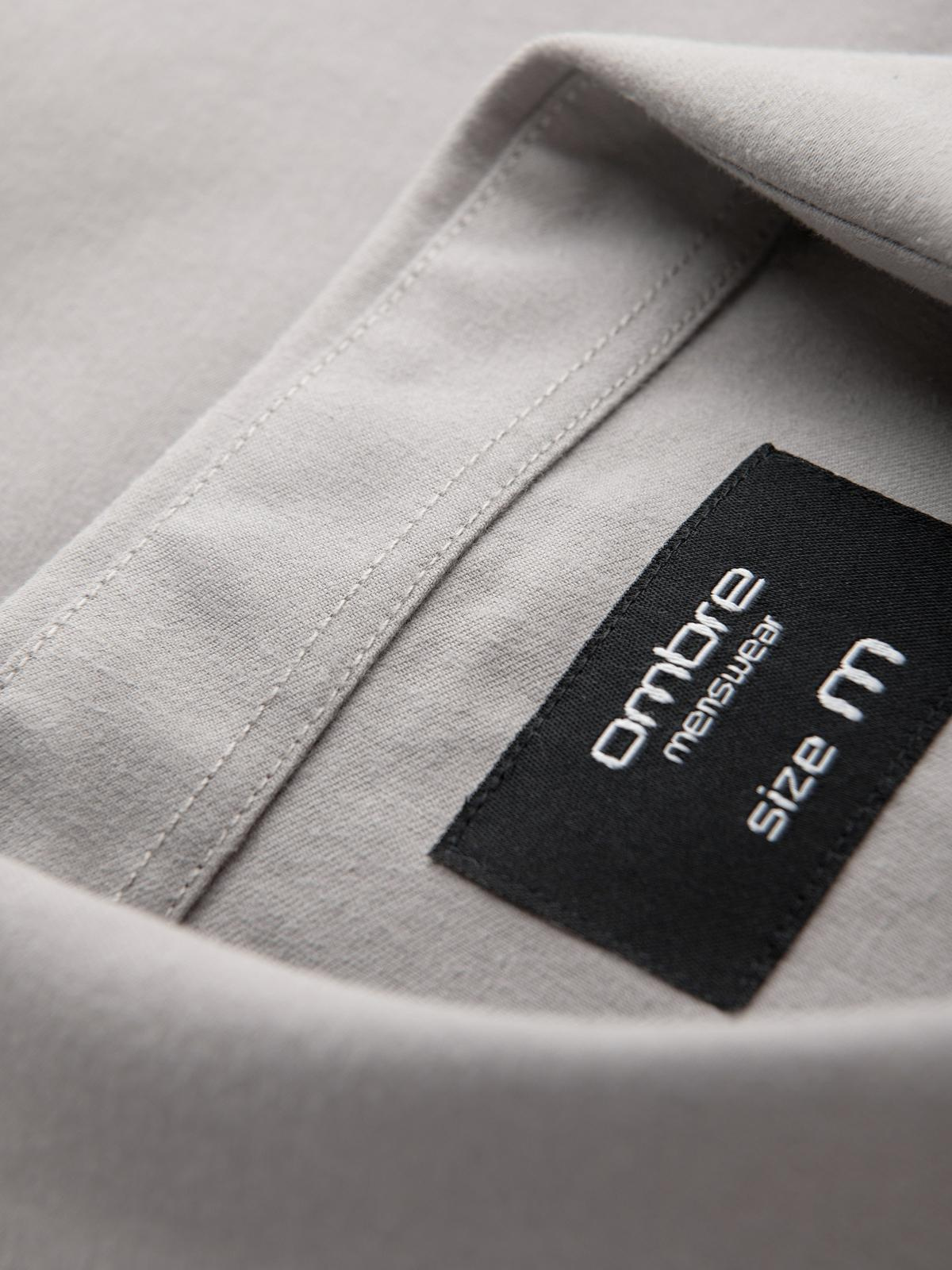 Ombre Men's REGULAR FIT shirt with pocket - gray