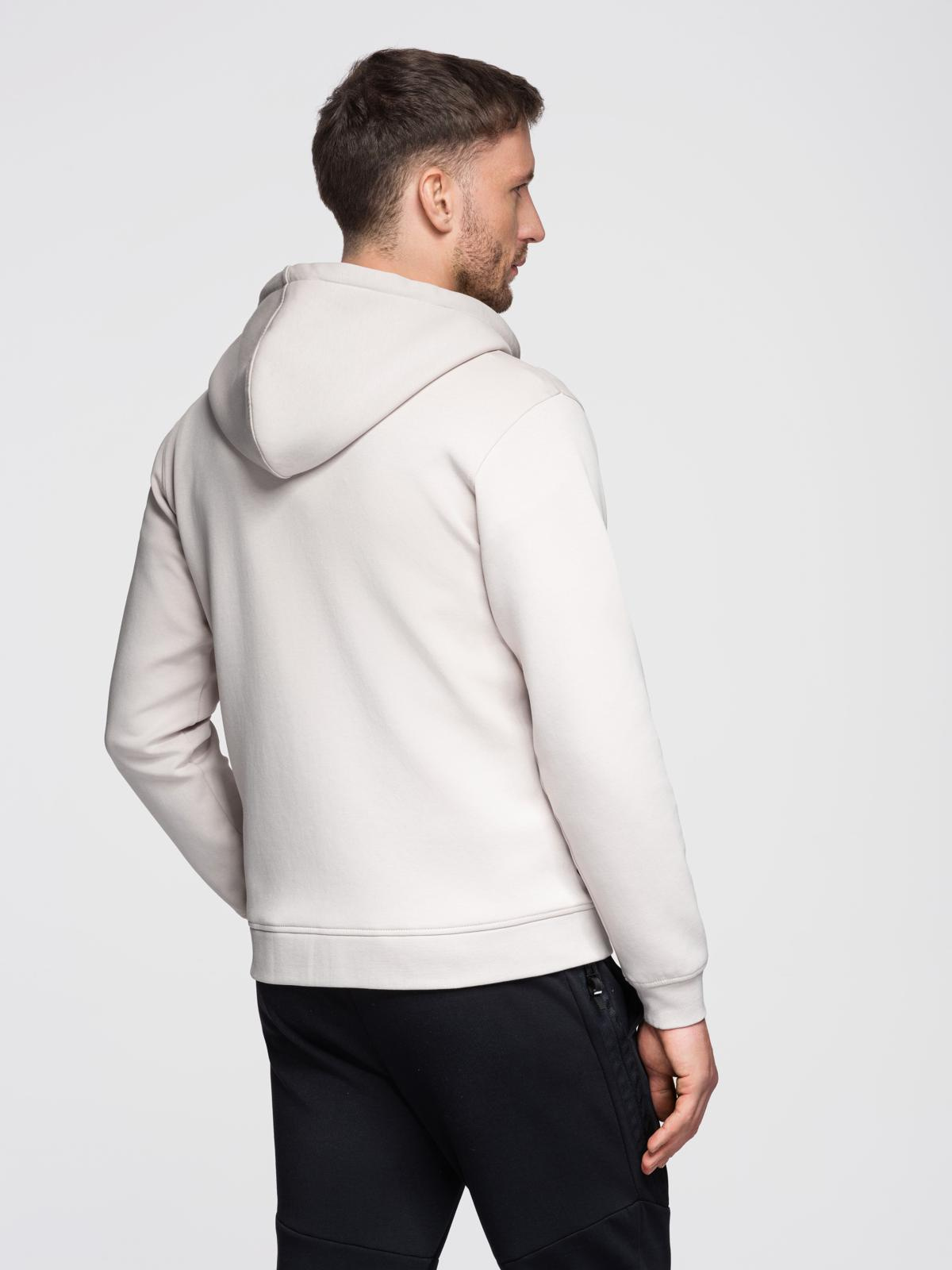 Ombre Sweatshirt unzipped hoodie in streetwear style - sand