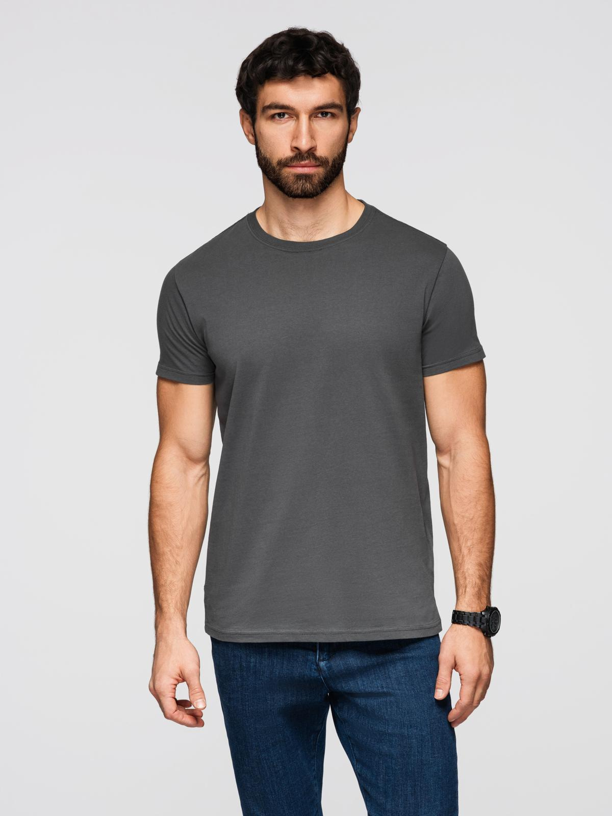 Ombre Men's classic cotton BASIC T-shirt - graphite