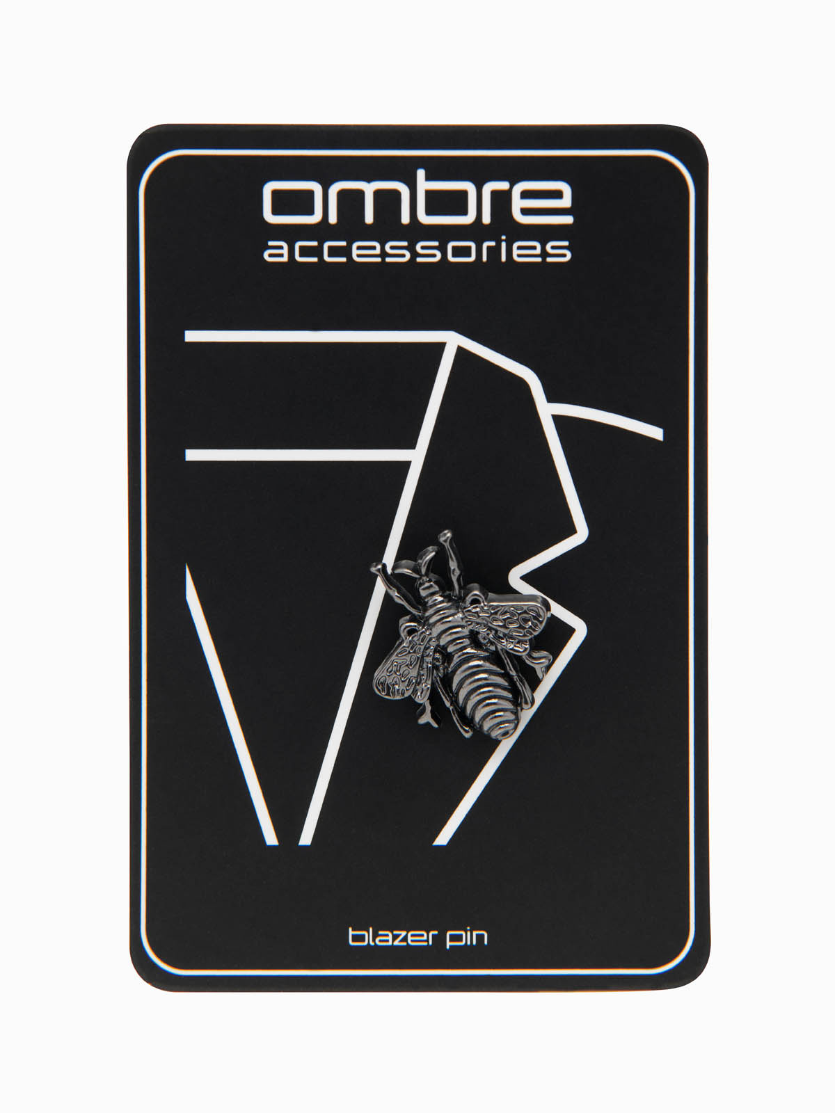 Ombre Decorative metal bee pin - black