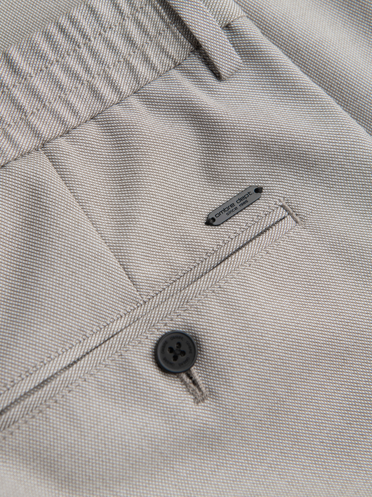 Ombre Men&#039;s REGULAR FIT chino pants with elastic waistband - gray-beige