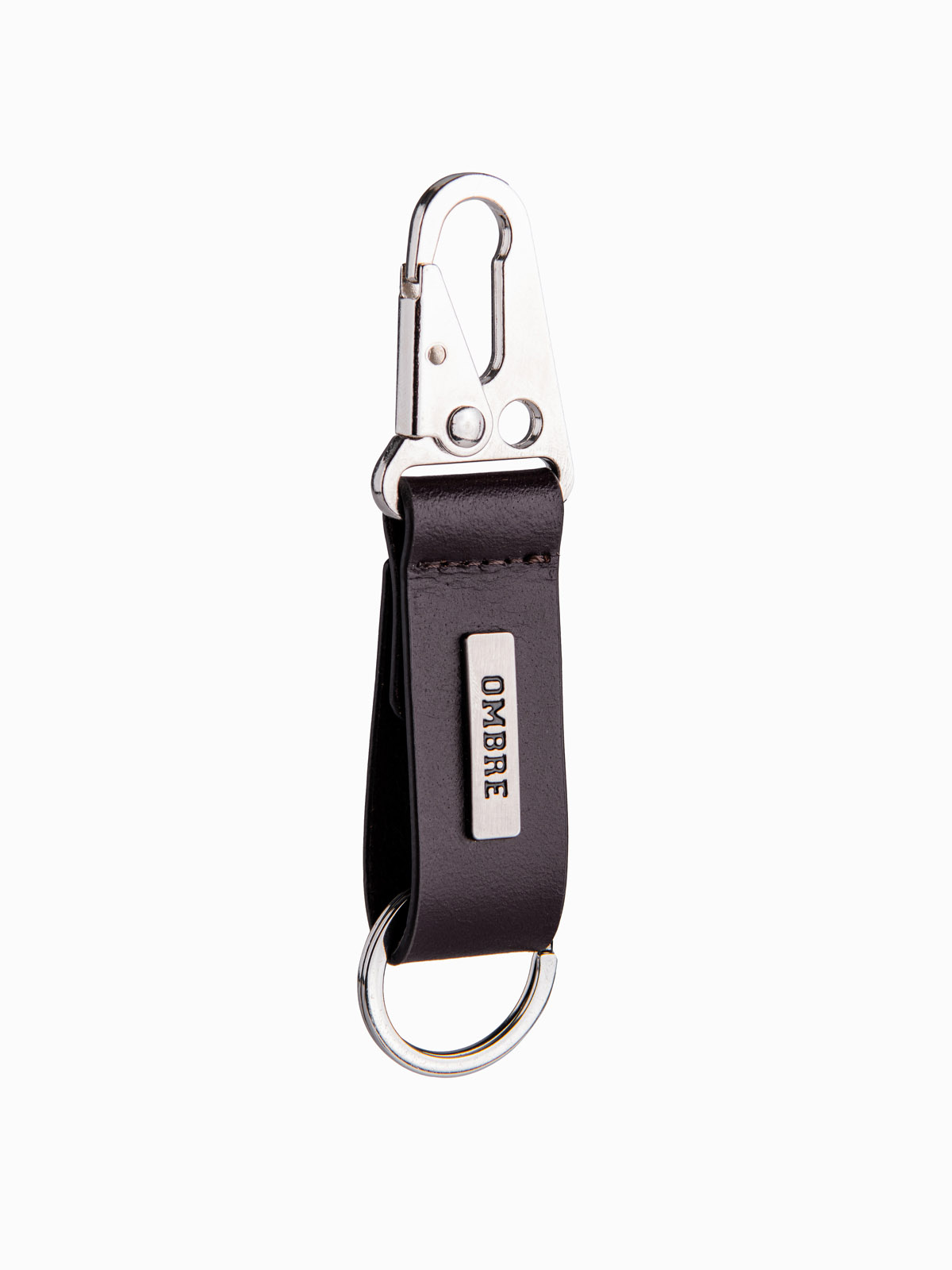 Ombre Men's key ring with snap hook - black