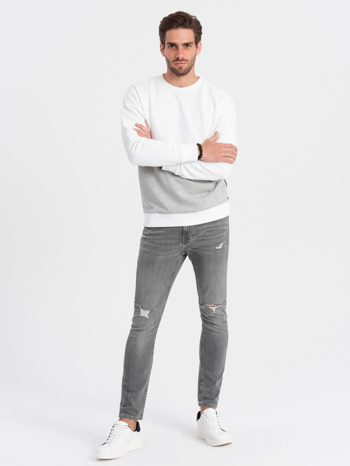 Ombre Men's OVERSIZE sweatshirt with contrasting color combination