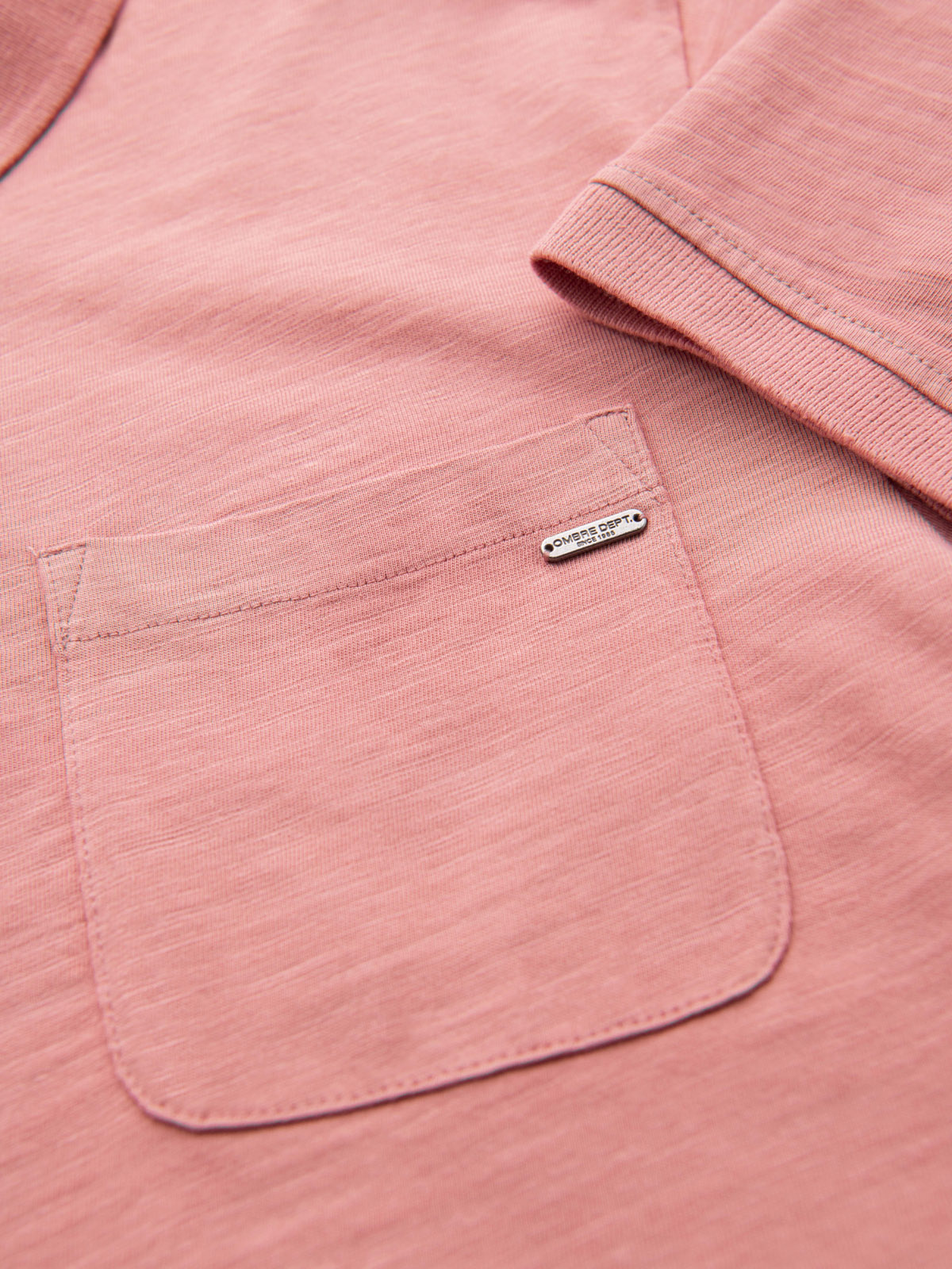 Ombre Classic cotton knit polo shirt - pink