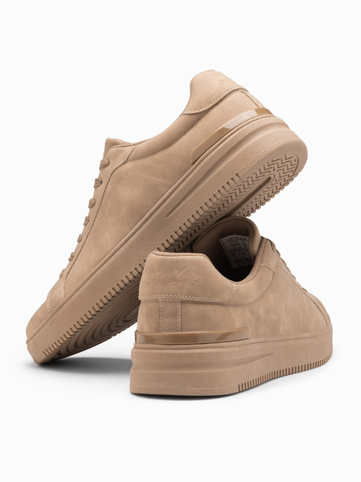 Ombre Unisex casual men&#039;s eco nubuck shoes - light brown