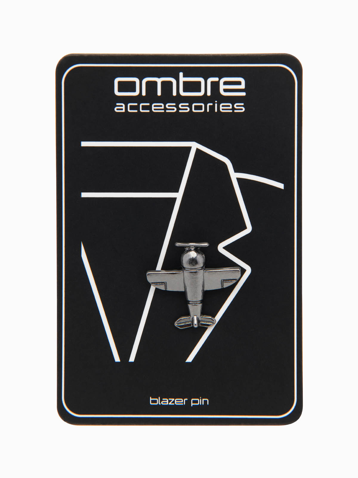 Ombre Metal decorative clothes pin aircraft with propeller - black