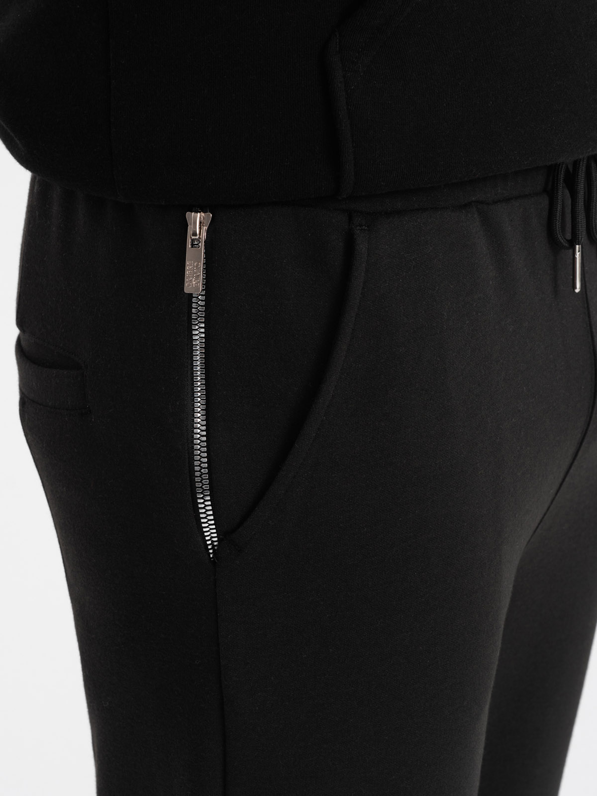 Ombre Men&#039;s sweatpants with stitching on the legs - black