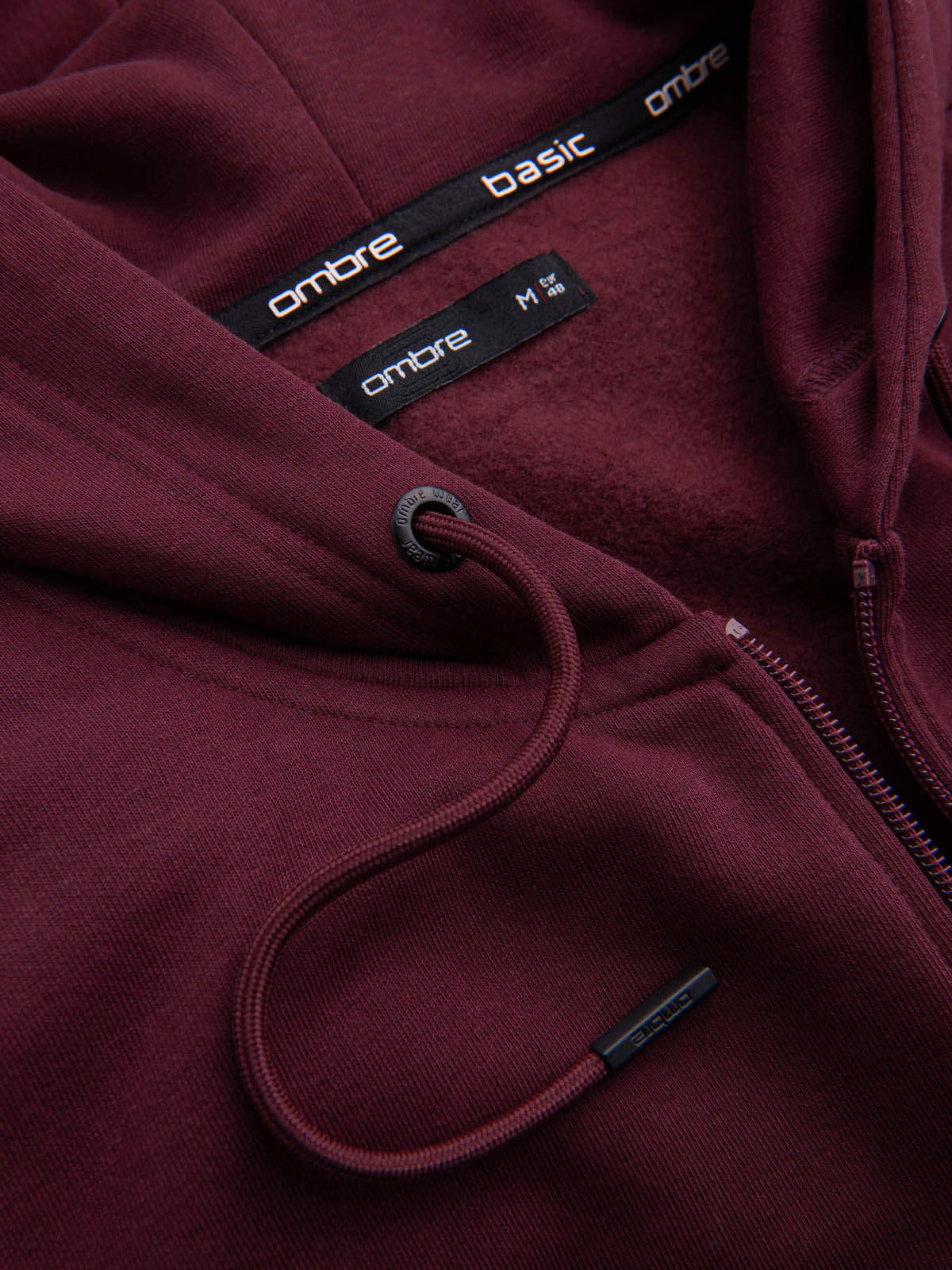 Ombre Unzipped cotton men&#039;s BASIC sweatshirt - maroon