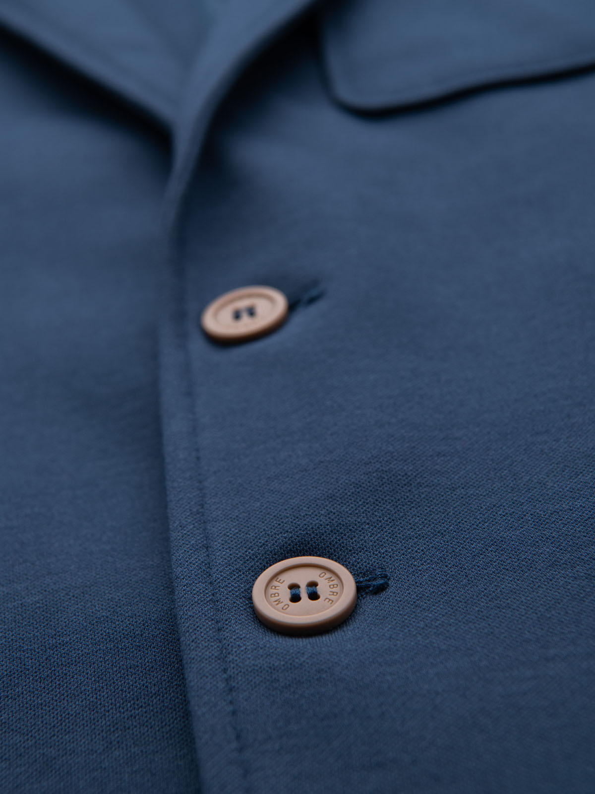 Ombre Men's SLIM knit jacket with subtle texture - dark blue