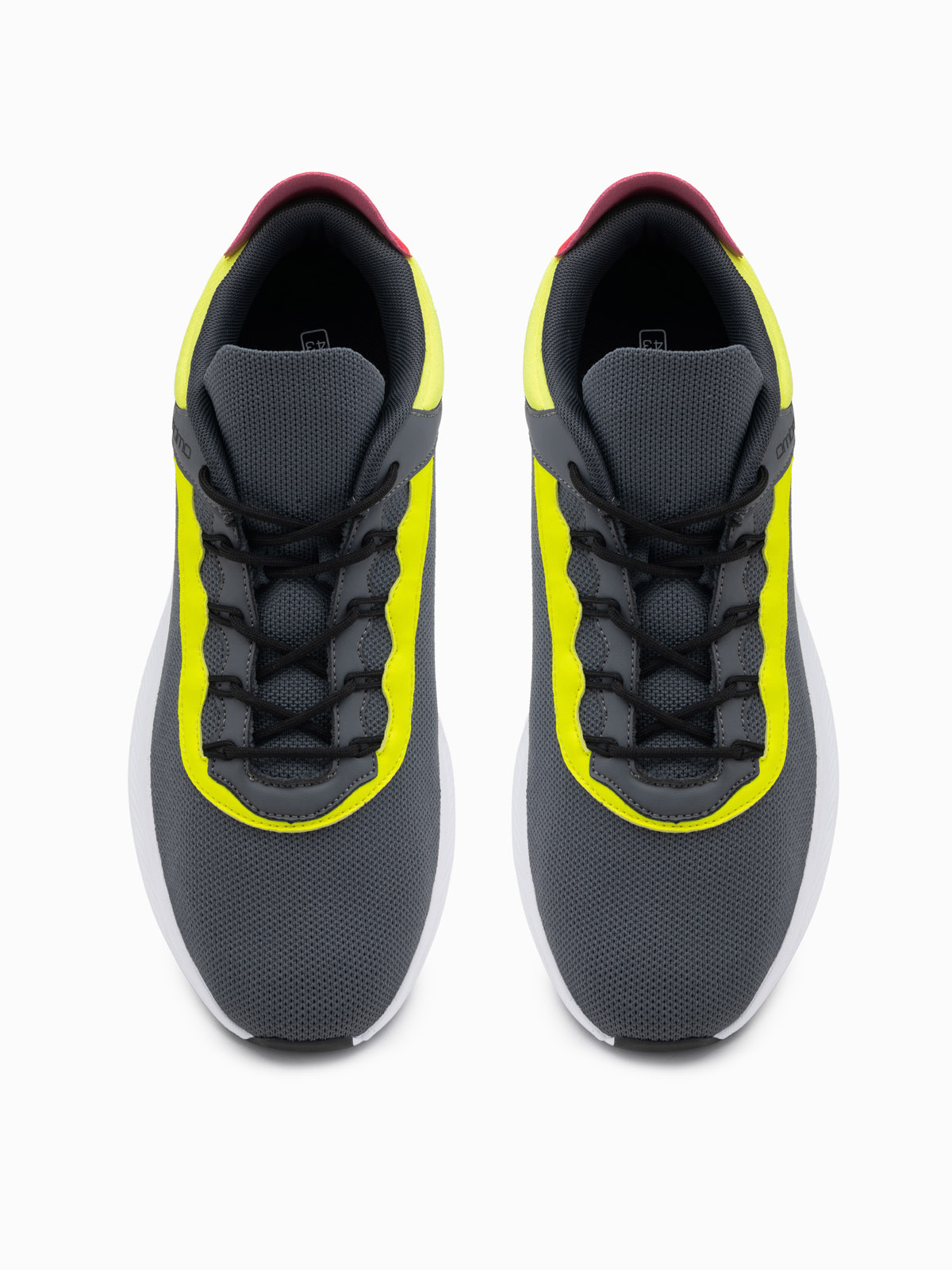 Ombre Men's sneakers with neon inserts - graphite