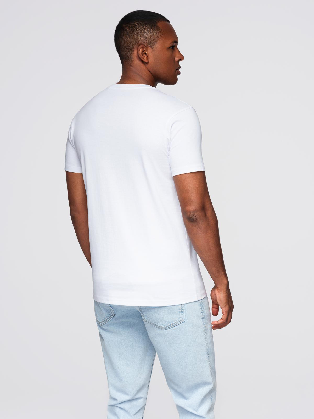 Ombre Men's REGULAR cut printed knit shirt - white