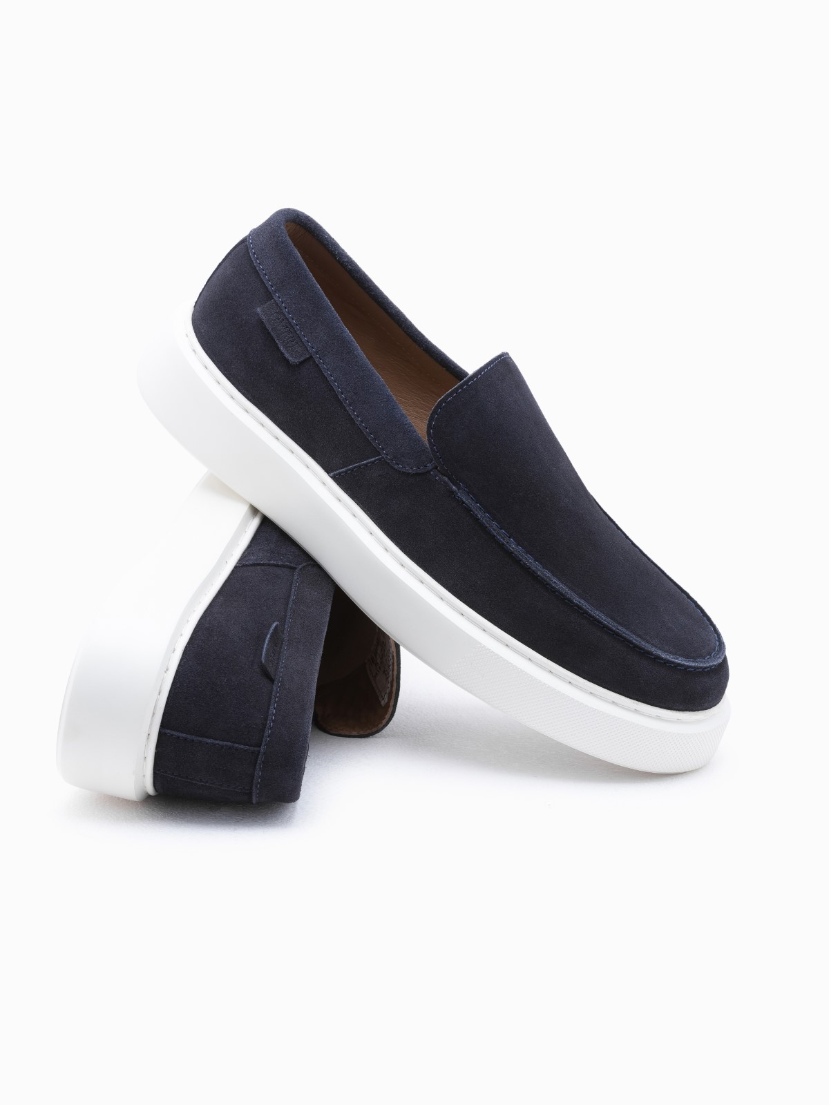 Ombre Men's slip-on half shoes on thick sole - navy blue