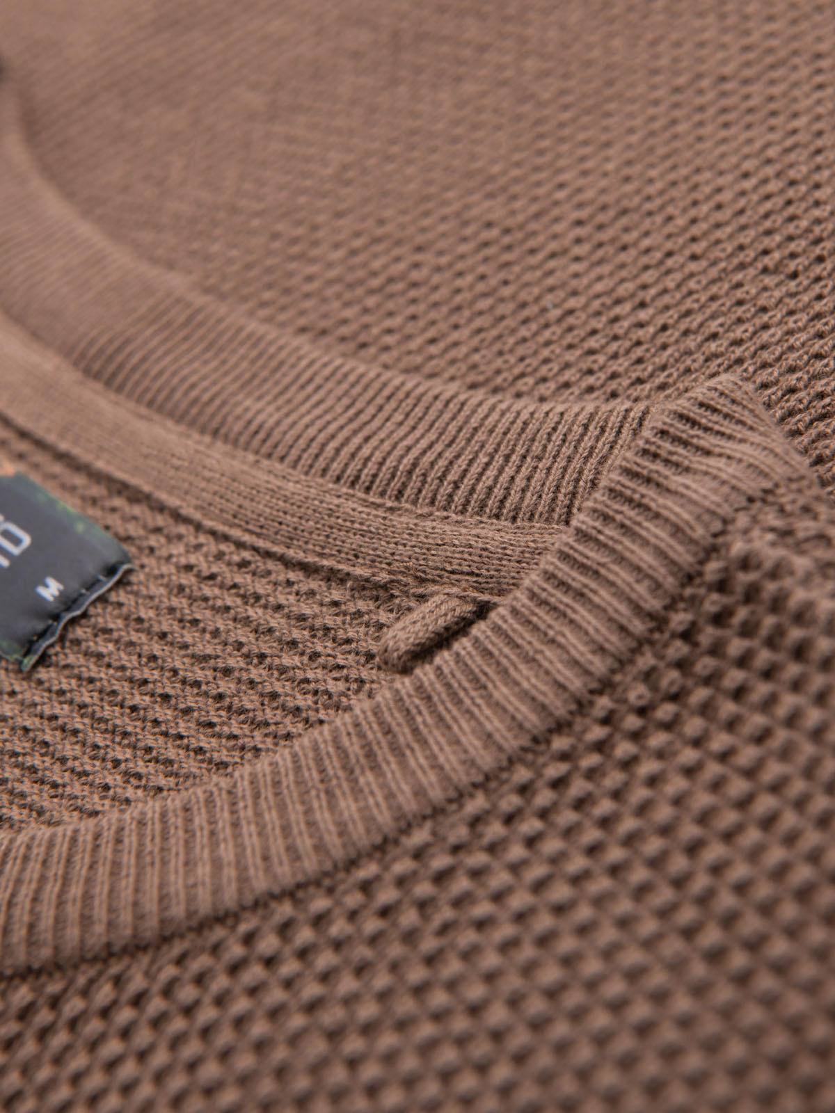 Ombre Men's fine-textured knit shirt - light brown