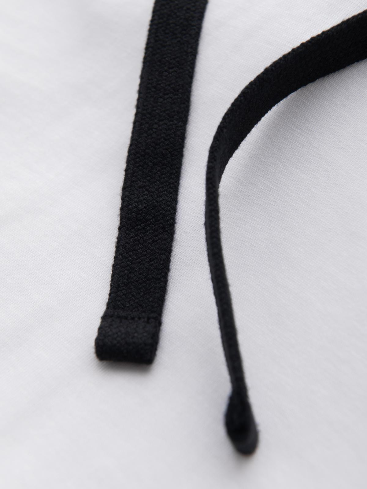 Ombre Men's hooded cotton t-shirt - white